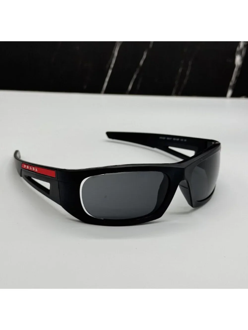 Prada Linea Rossa PS02YS 1BO06F Unisex Black Gray Sport Sunglasses Authentic NEW